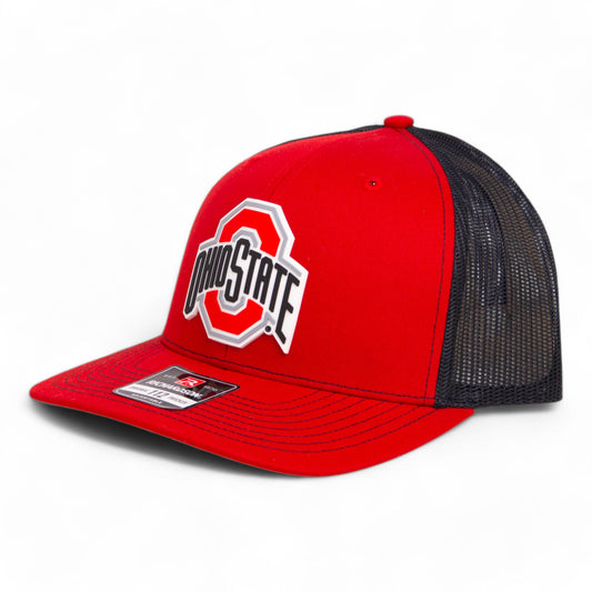 Ohio State Buckeyes 2025 CFP National Championship 3D Snapback Trucker Hat- Red/ Black