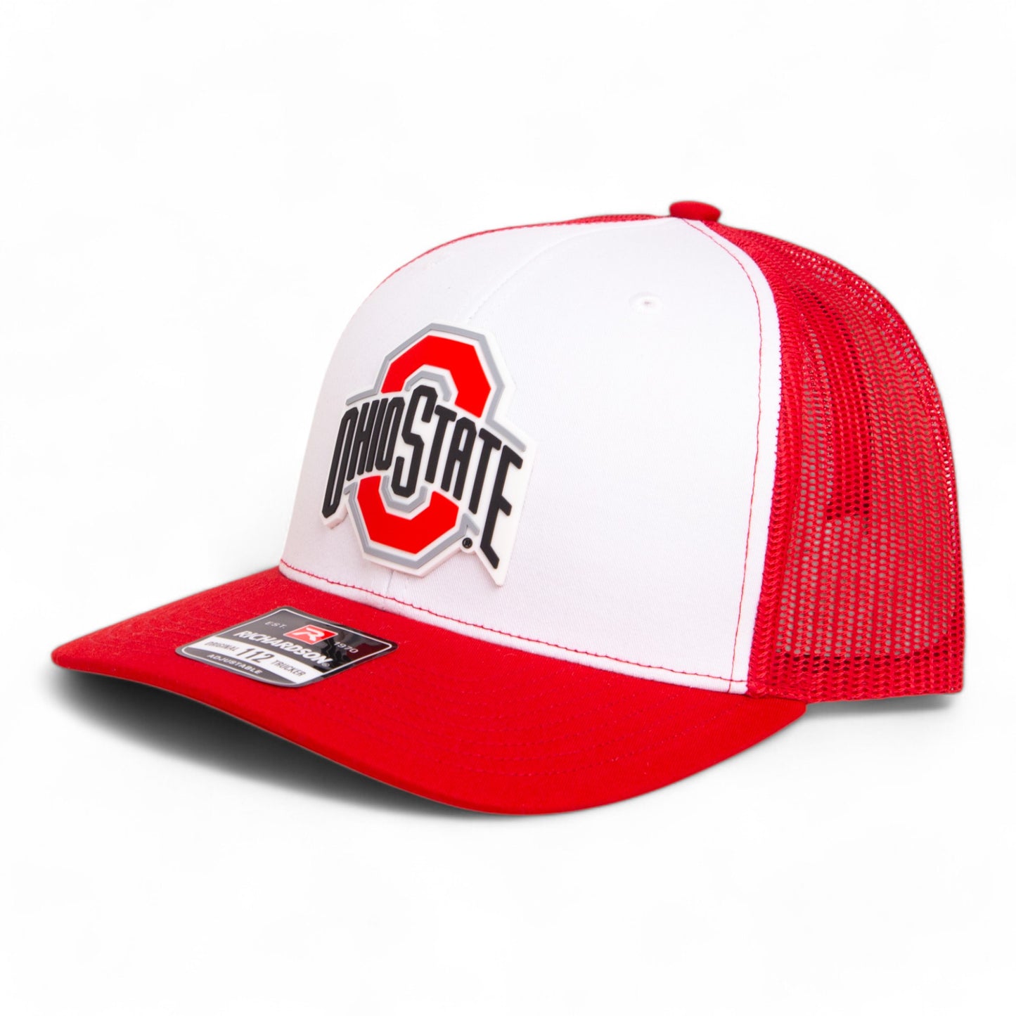 Ohio State Buckeyes 2025 CFP National Championship 3D Snapback Trucker Hat- White/ Red