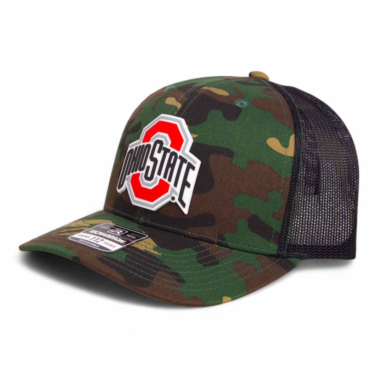 Ohio State Buckeyes 2025 CFP National Championship 3D Snapback Trucker Hat- Army Camo/ Black