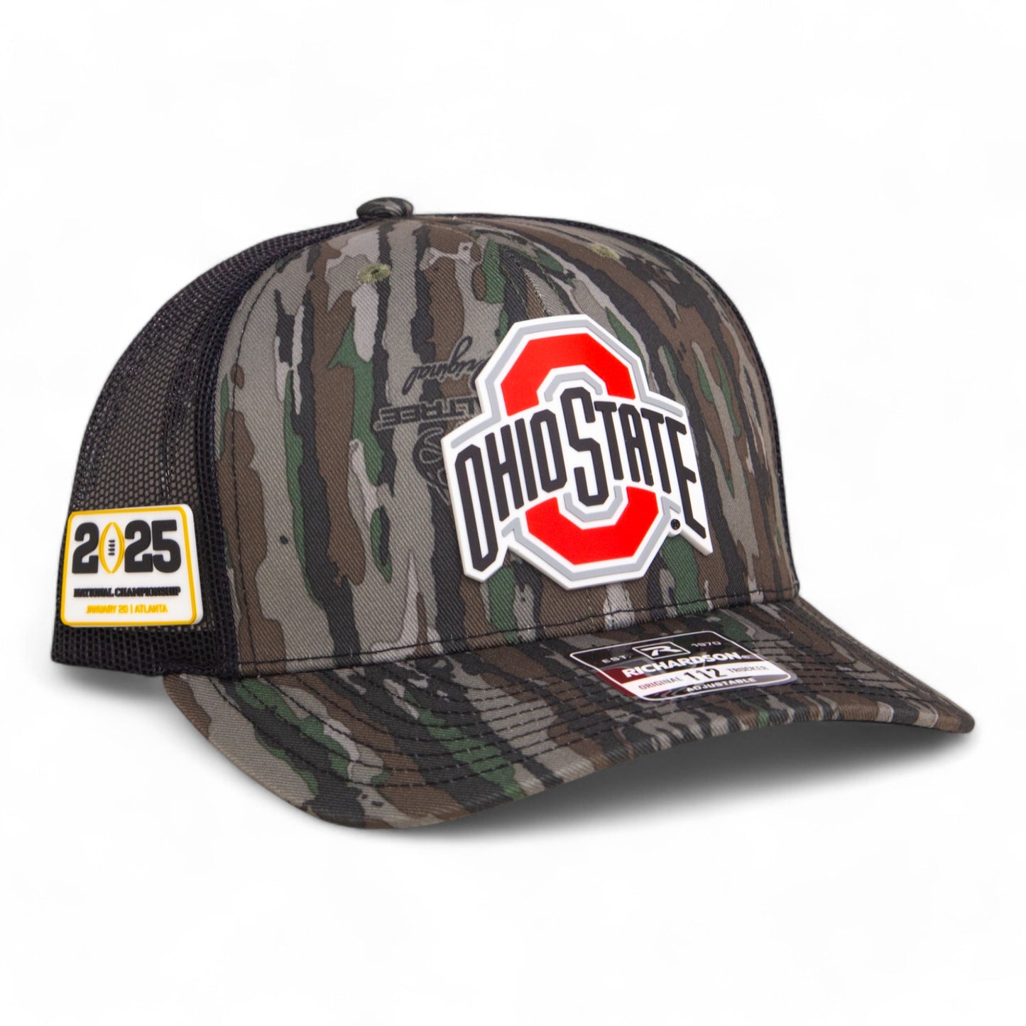 Ohio State Buckeyes 2025 CFP National Championship 3D Snapback Trucker Hat- Realtree Original/ Black