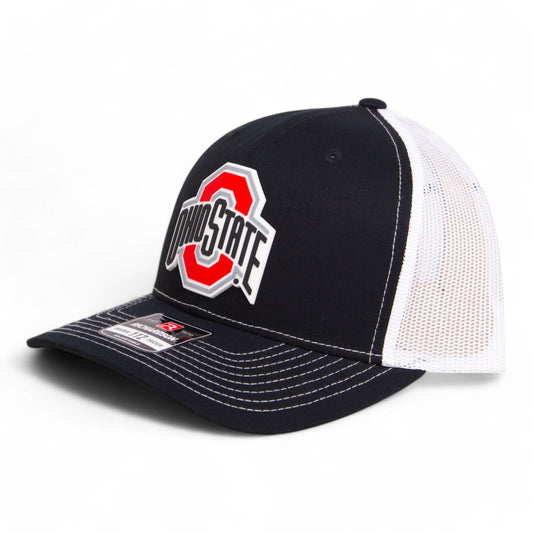 Ohio State Buckeyes 2025 CFP National Championship 3D Snapback Trucker Hat- Black/ White