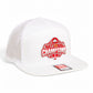 Ohio State Buckeyes 2024 CFP National Champions 3D Snapback Seven-Panel Flat Bill Trucker Hat- White