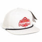 Ohio State Buckeyes 2024 CFP National Champions 3D Perforated Rope Hat- White/ Black