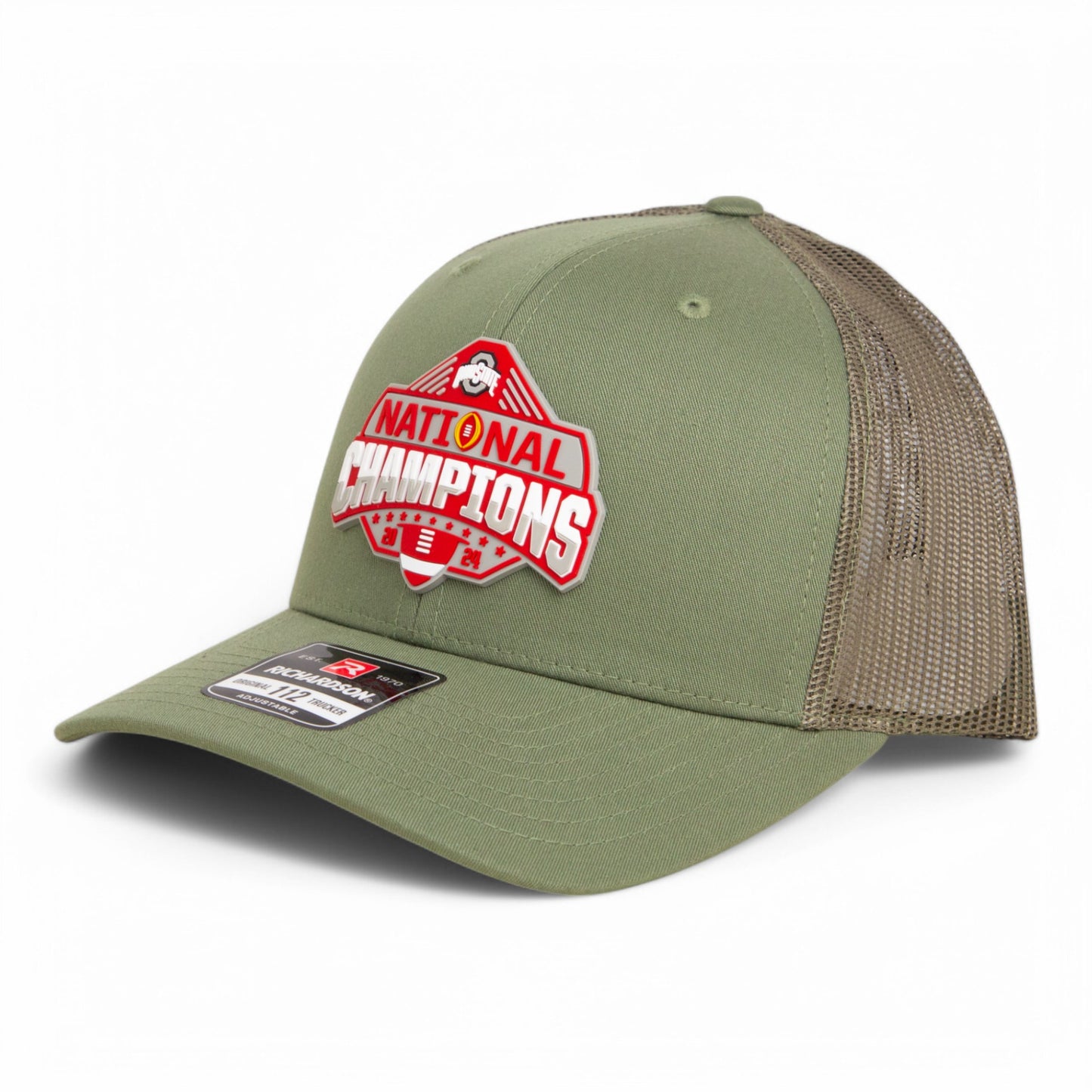 Ohio State Buckeyes 2024 CFP National Champions 3D Snapback Trucker Hat- Loden Green