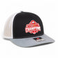 Ohio State Buckeyes 2024 CFP National Champions 3D Snapback Trucker Hat- Black/ White/ Heather Grey