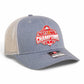 Ohio State Buckeyes 2024 CFP National Champions 3D Snapback Trucker Hat- Heather Grey/ Light Grey