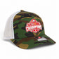 Ohio State Buckeyes 2024 CFP National Champions 3D Snapback Trucker Hat- Army Camo/ White