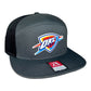 Oklahoma City Thunder 3D Snapback Seven-Panel Flat Bill Trucker Hat- Charcoal/ Black