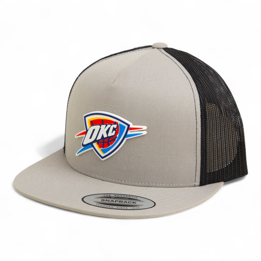 Oklahoma City Thunder 3D YP Snapback Flat Bill Trucker Hat- Silver/ Black