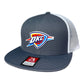 Oklahoma City Thunder 3D Wool Blend Flat Bill Hat- Charcoal/ White