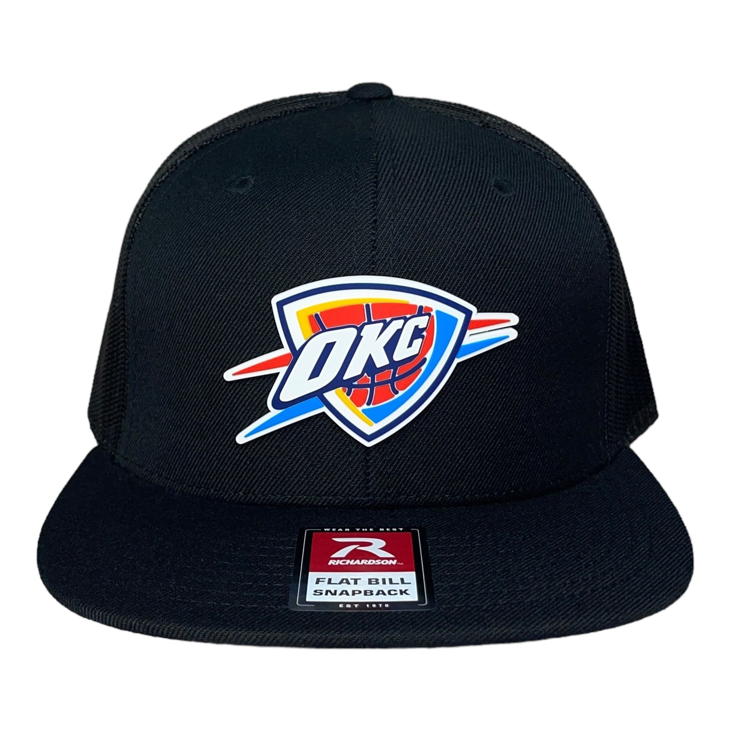 Oklahoma City Thunder 3D Wool Blend Flat Bill Hat- Black