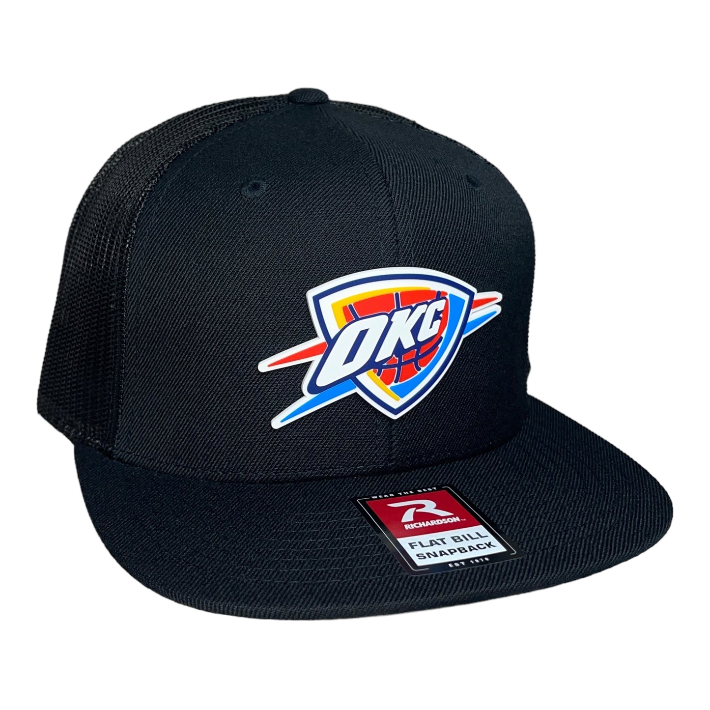 Oklahoma City Thunder 3D Wool Blend Flat Bill Hat- Black