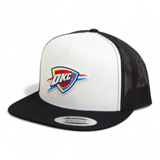 Oklahoma City Thunder 3D YP Snapback Flat Bill Trucker Hat- White/ Black