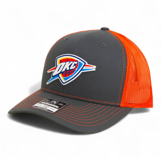 Oklahoma City Thunder Snapback Trucker Hat- Charcoal/ Orange