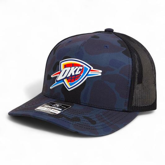 Oklahoma City Thunder Snapback Trucker Hat- Admiral Duck Camo/ Black