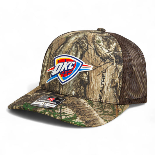 Oklahoma City Thunder Snapback Trucker Hat- Realtree Edge/ Brown