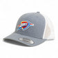 Oklahoma City Thunder 3D YP Snapback Trucker Hat- Heather Grey/ White
