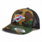 Oklahoma City Thunder 3D YP Snapback Trucker Hat- Army Camo/ Black