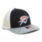 Oklahoma City Thunder Snapback Trucker Hat- Black/ White/ Heather Grey