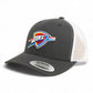 Oklahoma City Thunder 3D YP Snapback Trucker Hat- Charcoal/ White