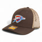 Oklahoma City Thunder 3D Snapback Tilikum Trucker Hat- Brown/ Tan