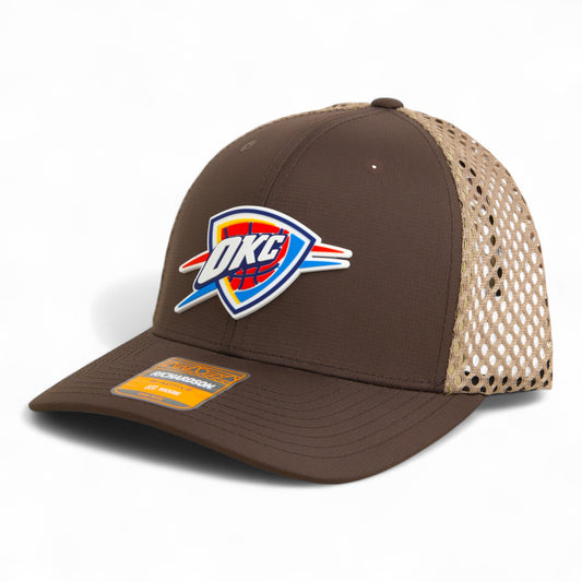 Oklahoma City Thunder 3D Snapback Tilikum Trucker Hat- Brown/ Tan