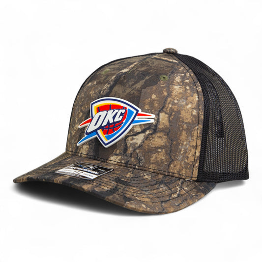 Oklahoma City Thunder Snapback Trucker Hat- Realtree Timber/ Black