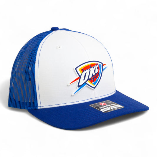 Oklahoma City Thunder Snapback Trucker Hat- White/ Royal