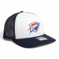 Oklahoma City Thunder Snapback Trucker Hat- White/ Navy