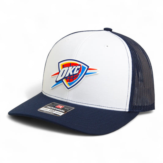 Oklahoma City Thunder Snapback Trucker Hat- White/ Navy