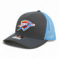 Oklahoma City Thunder Snapback Trucker Hat- Charcoal/ Columbia Blue