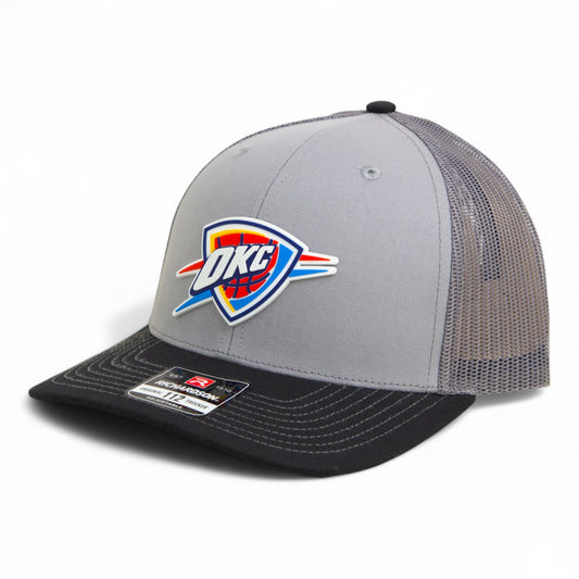 Oklahoma City Thunder Snapback Trucker Hat- Grey/ Charcoal/ Black