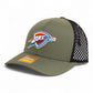 Oklahoma City Thunder 3D Snapback Tilikum Trucker Hat- Loden/ Black