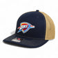 Oklahoma City Thunder Snapback Trucker Hat- Navy/ Tan