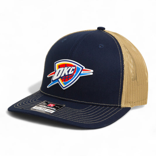 Oklahoma City Thunder Snapback Trucker Hat- Navy/ Tan