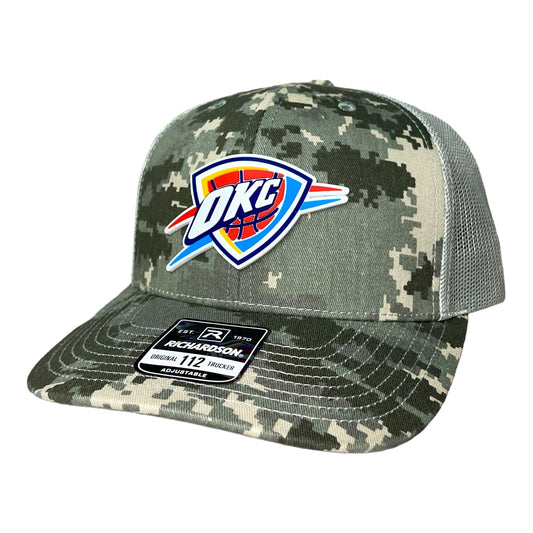 Oklahoma City Thunder 3D Snapback Trucker Hat- Military Digital Camo