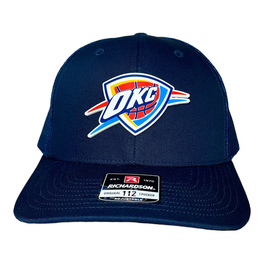 Oklahoma City Thunder 3D Snapback Trucker Hat- Navy