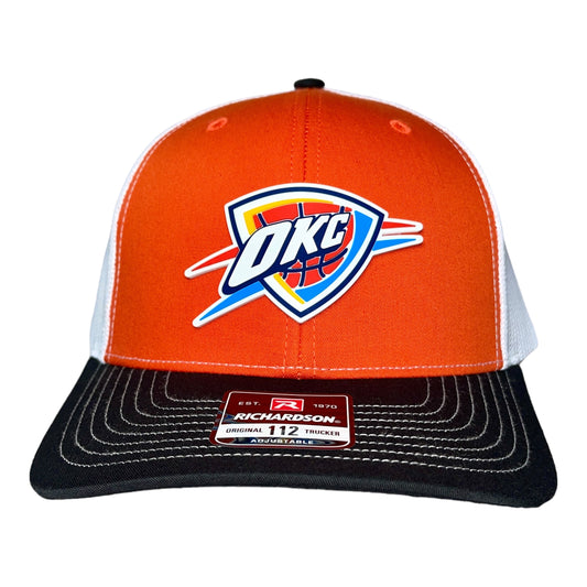 Oklahoma City Thunder 3D Snapback Trucker Hat- Orange/ White/ Black