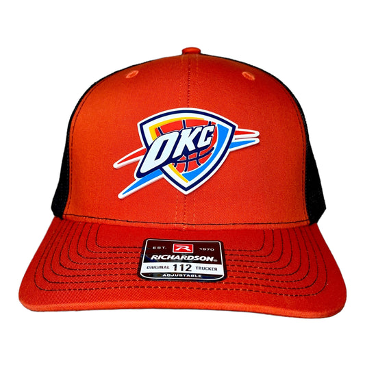 Oklahoma City Thunder 3D Snapback Trucker Hat- Orange/ Black