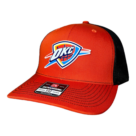 Oklahoma City Thunder 3D Snapback Trucker Hat- Orange/ Black