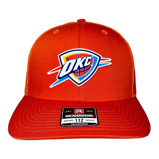 Oklahoma City Thunder 3D Snapback Trucker Hat- Orange