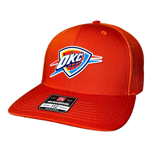 Oklahoma City Thunder 3D Snapback Trucker Hat- Orange