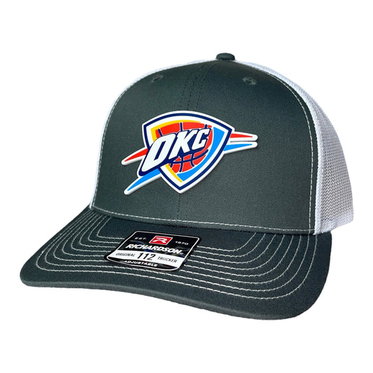 Oklahoma City Thunder 3D Snapback Trucker Hat- Charcoal/ White