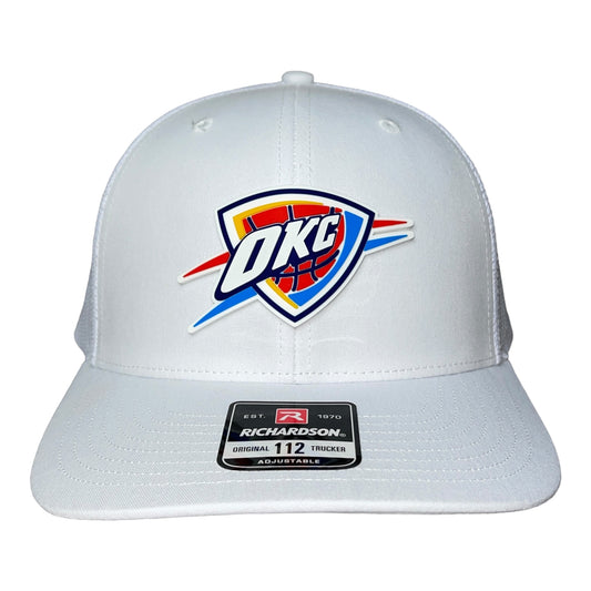 Oklahoma City Thunder 3D Snapback Trucker Hat- White