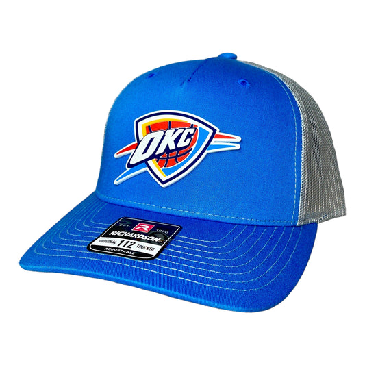 Oklahoma City Thunder 3D Snapback Trucker Hat- Cobalt Blue/ Silver