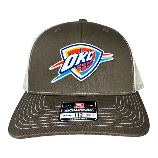 Oklahoma City Thunder 3D Snapback Trucker Hat- Light Brown/ Birch