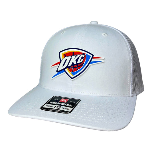 Oklahoma City Thunder 3D Snapback Trucker Hat- White