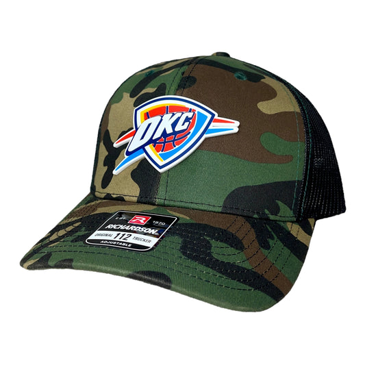 Oklahoma City Thunder 3D Snapback Trucker Hat- Army Camo/ Black