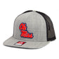 Ole Miss Rebels 3D Wool Blend Flat Bill Hat- Heather Grey/ Black