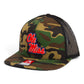 Ole Miss Rebels 3D Wool Blend Flat Bill Hat- Army Camo/ Black